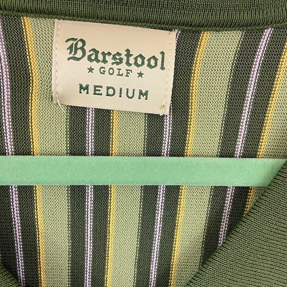 UNRL Barstool Vintage Golf Cardigan Men's Size M Striped Green Foreplay - Picture 4 of 9
